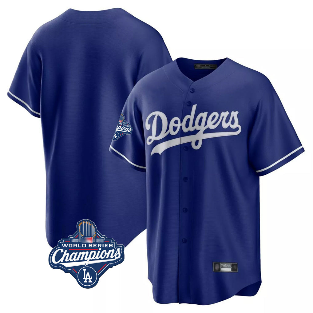 Seanshop LA.Dodgers Blank Player Royal Game Home World Series Meet Stitched Jerseys