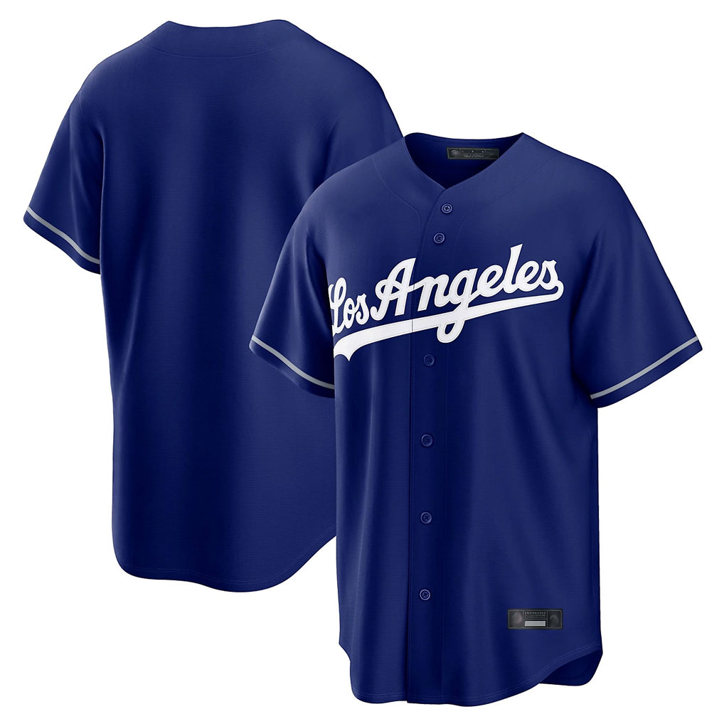 Seanshop LA.Dodgers Blank Player Royal Game Stitched Jerseys