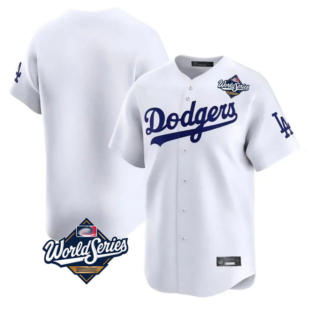 Seanshop LA.Dodgers Blank Player White Limited Home World Series Stitched Jerseys
