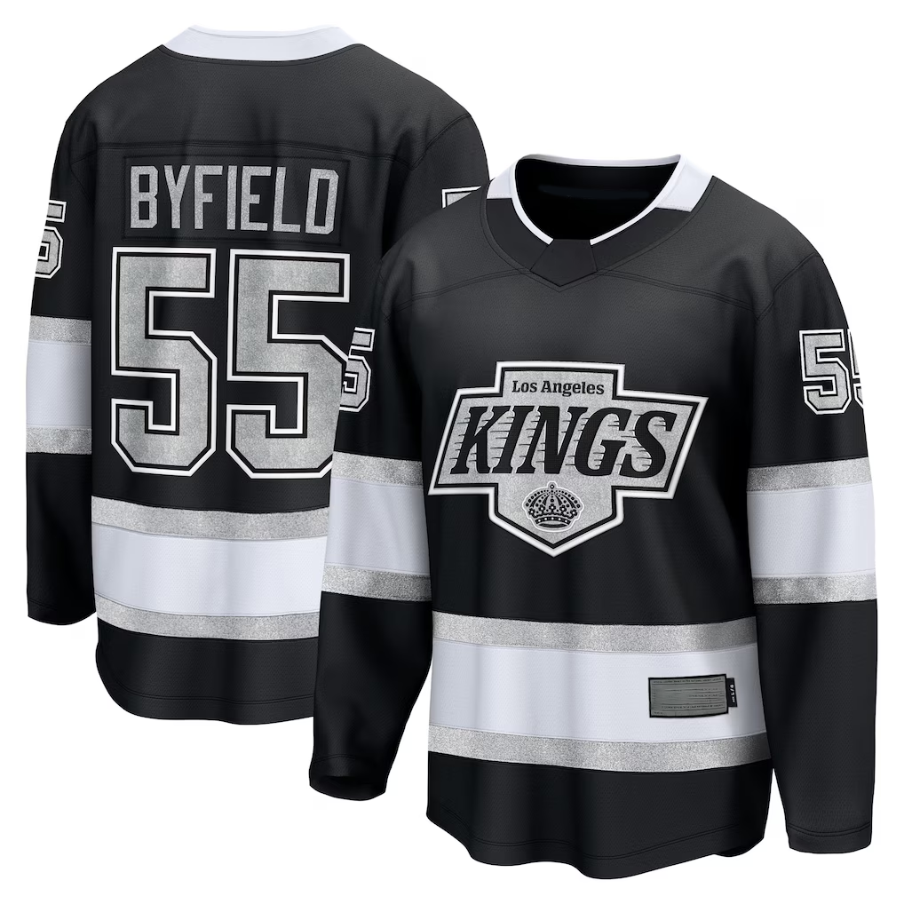 Seanshop LA.Kings #55 Quinton Byfield Black Home Breakaway Jerseys