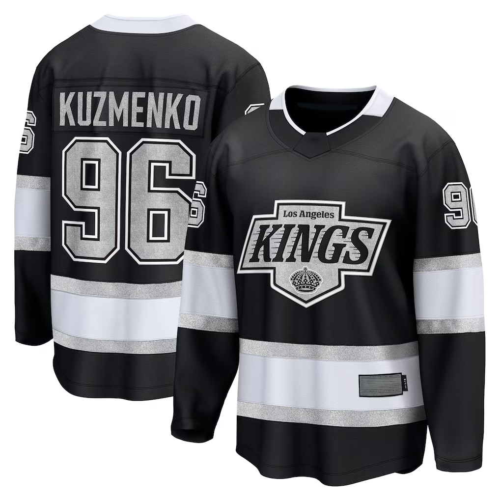 Seanshop LA.Kings #96 Andrei Kuzmenko Black Home Breakaway Jerseys