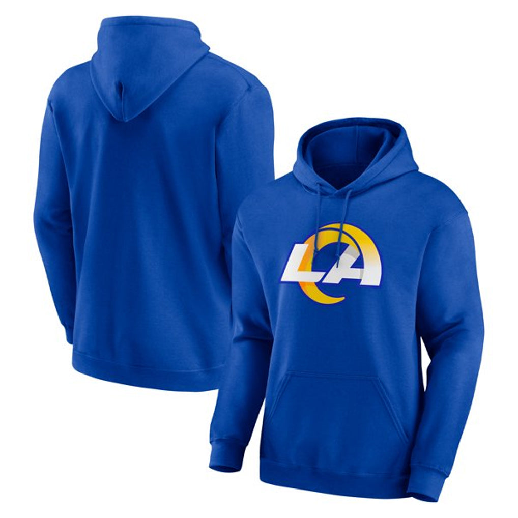 Seanshop LA.Rams Royal LOGO Pullover Hoodie Limited Game Blank Player Stitched Jerseys
