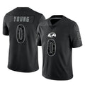 Seanshop LA.Rams #0 Byron Young Player Black Limited Reflective Home Game Stitched Jerseys