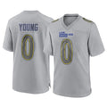 Seanshop LA.Rams #0 Byron Young Player Gray Atmosphere Fashion Home Game Stitched Jerseys