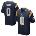 Seanshop LA.Rams #0 Byron Young Player Navy Home Game Stitched Jerseys