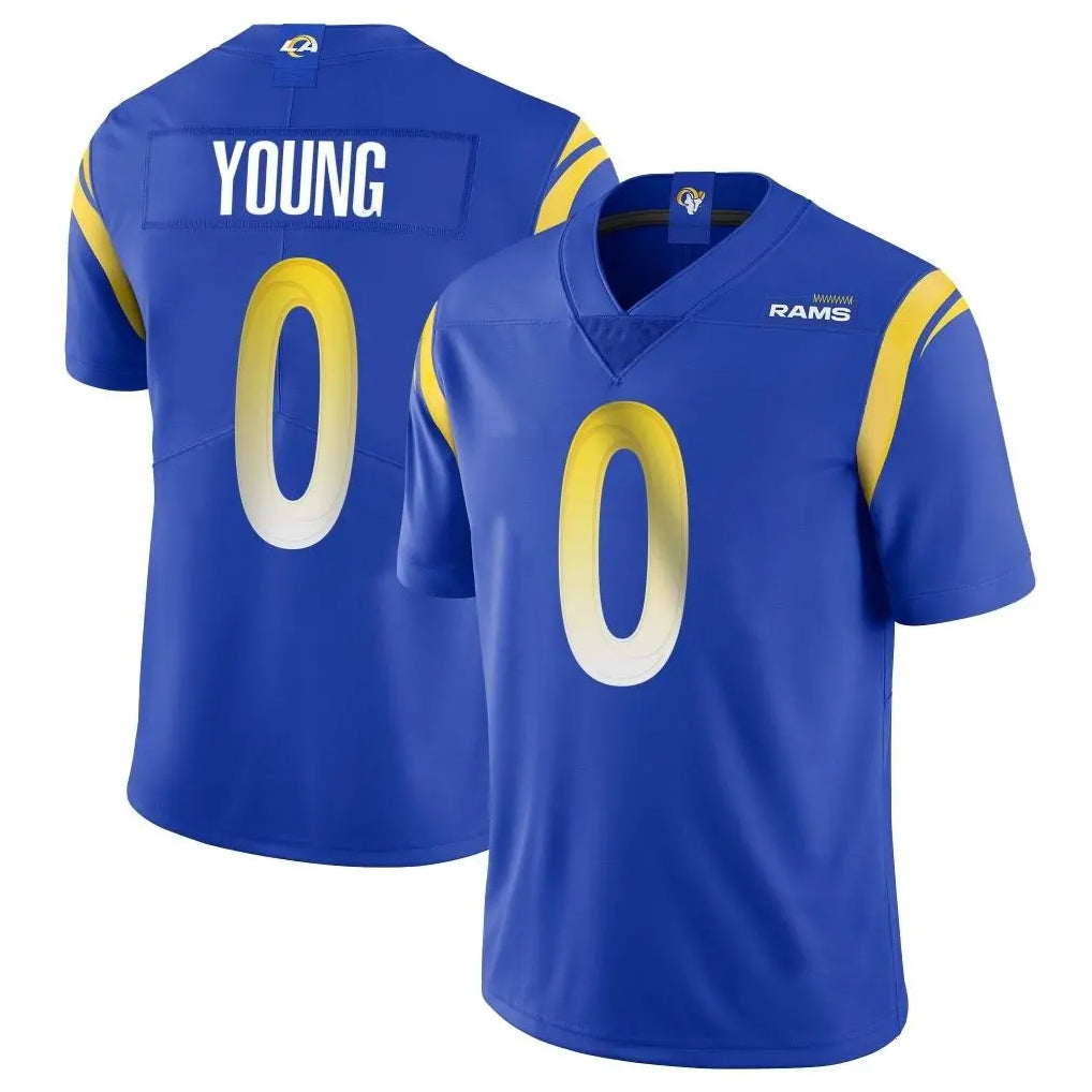 Seanshop LA.Rams #0 Byron Young Player Royal Limited Vapor Untouchable Home Game Stitched Jerseys
