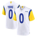 Seanshop LA.Rams #0 Byron Young Player White Home Game Stitched Jerseys