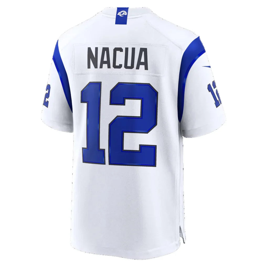 LA.Rams #12 Puka Nacua Fearsome White  Game Stitched Jerseys