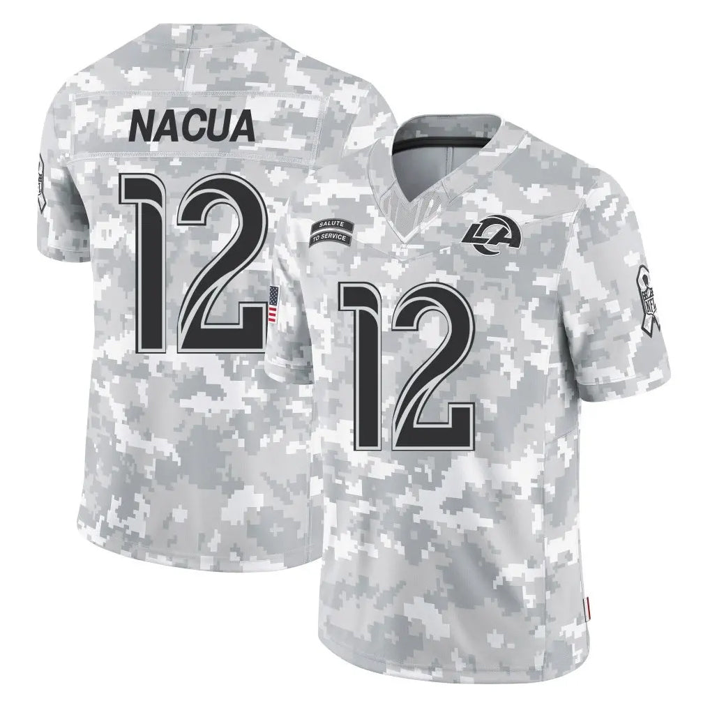 Seanshop LA.Rams #12 Puka Nacua Player Arctic Camo Salute To Service Limited Game Stitched Jerseys