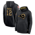 Seanshop LA.Rams #12 Puka Nacua Player Black Salute to Service Hoodies Limited Game Stitched Jerseys