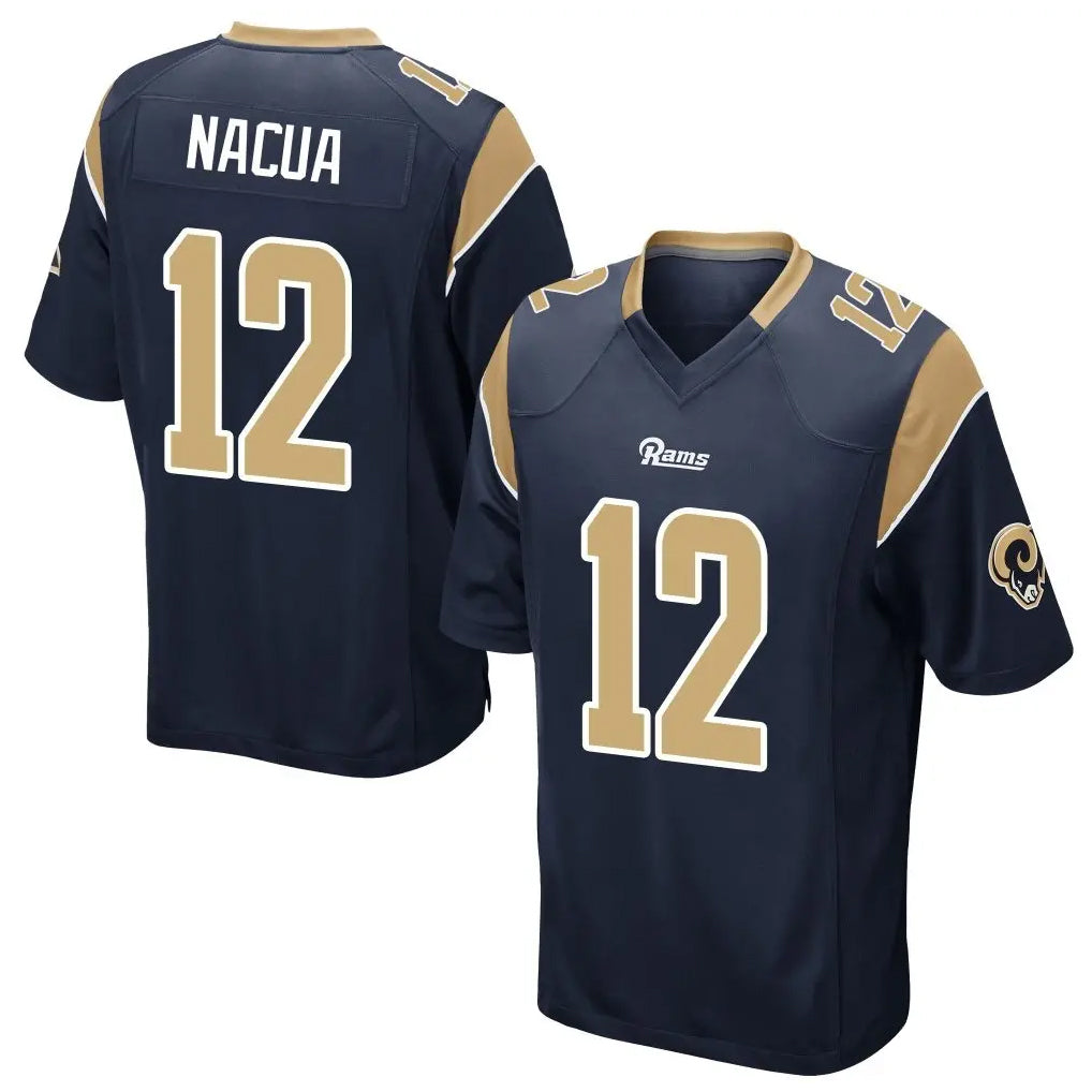 Seanshop LA.Rams #12 Puka Nacua Player Navy Home Game Stitched Jerseys