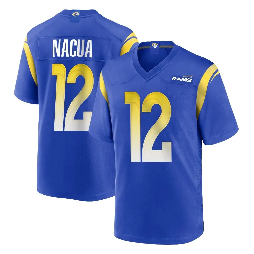 Seanshop LA.Rams #12 Puka Nacua Player Royal Home Game Stitched Jerseys