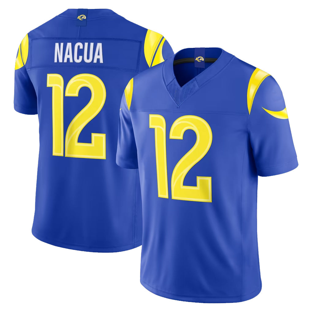 Seanshop LA.Rams #12 Puka Nacua Player Royal Vapor F.U.S.E. Limited Home Game Stitched Jerseys