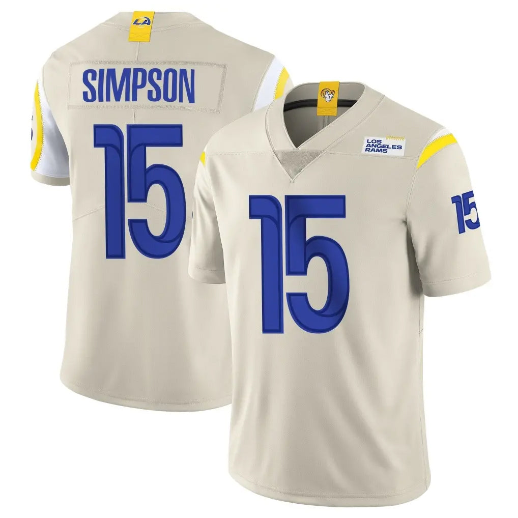 Seanshop LA.Rams #15 Ty Simpson Player Bone Limited Vapor Home Game Stitched Jerseys