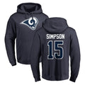Seanshop LA.Rams #15 Ty Simpson Player Navy Pullover Hoodie Limited Game Stitched Jerseys