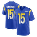 Seanshop LA.Rams #15 Ty Simpson Player Royal Home Game Stitched Jerseys