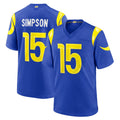 Seanshop LA.Rams #15 Ty Simpson Player Royal Limited Home Game Stitched Jerseys