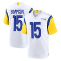 Seanshop LA.Rams #15 Ty Simpson Player White Home Game Stitched Jerseys