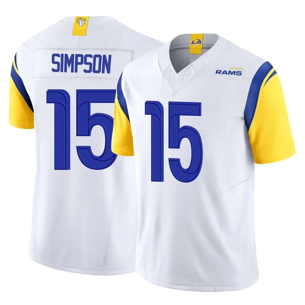 Seanshop LA.Rams #15 Ty Simpson Player White Limited Vapor F.U.S.E. Home Game Stitched Jerseys