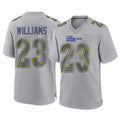Seanshop LA.Rams #23 Kyren Williams Player Gray Atmosphere Fashion Home Game Stitched Jerseys