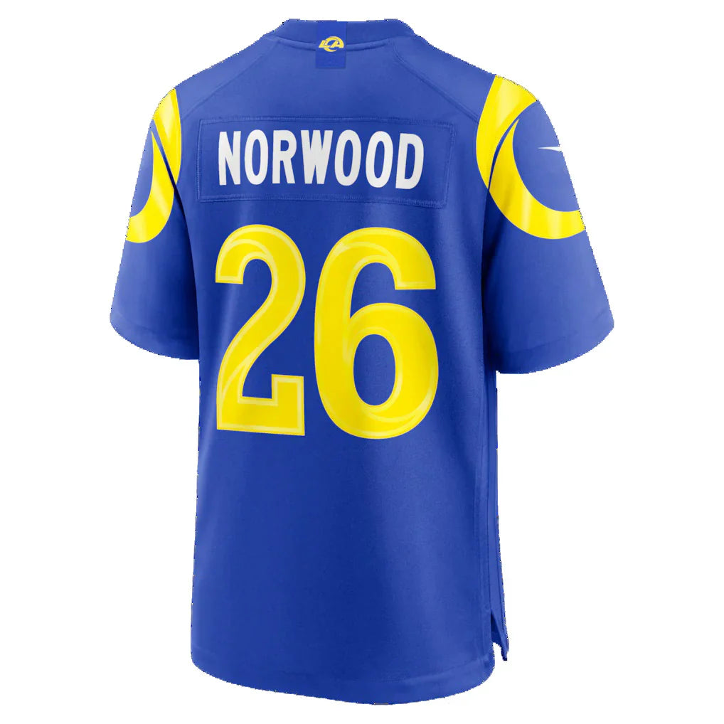 LA.Rams #26 Drey Norwood Royal  Game Stitched Jerseys