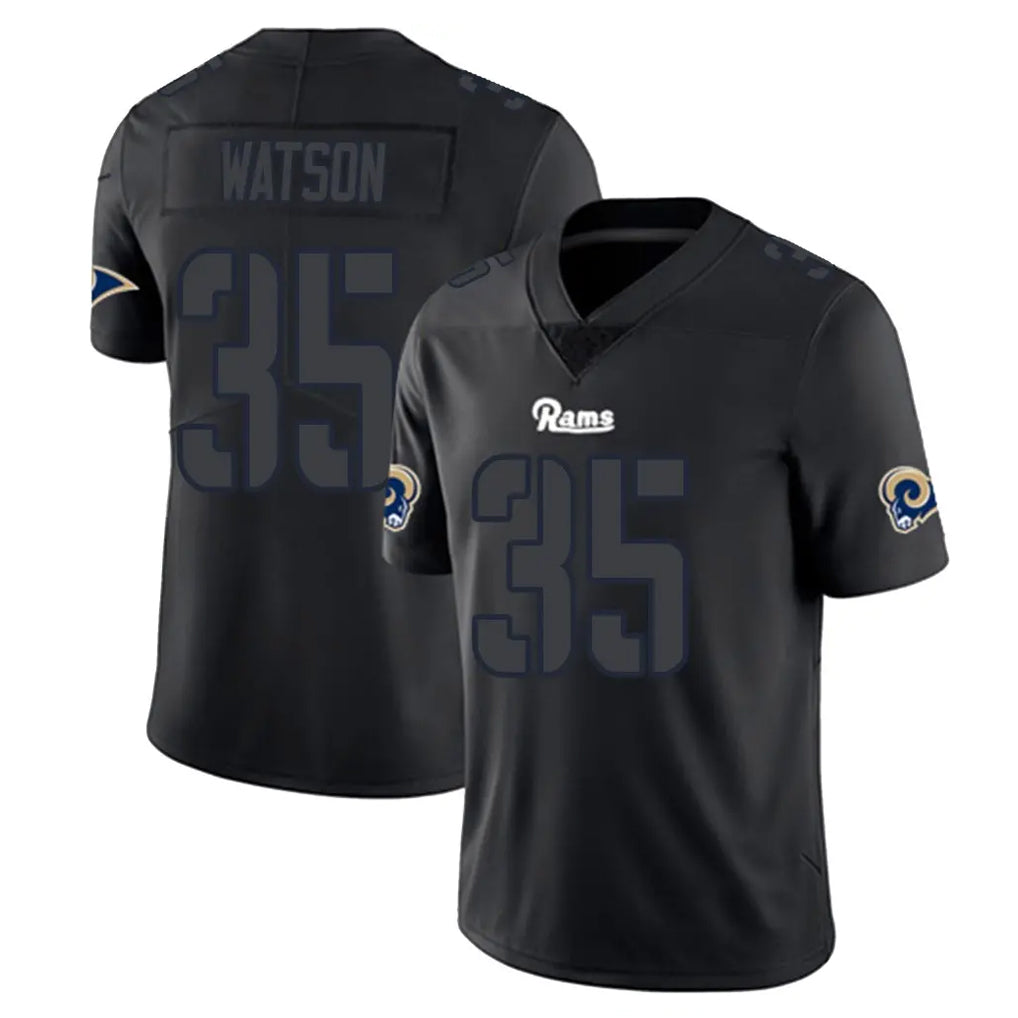 Seanshop LA.Rams #35 Jaylen Watson Player Black Impact Limited Home Game Stitched Jerseys