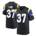 Seanshop LA.Rams #37 Quentin Lake Player Black Midnight Rivalries Collection Home Game Stitched Jerseys