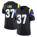 Seanshop LA.Rams #37 Quentin Lake Player Black Midnight Rivalries Collection Limited Home Game Stitched Jerseys