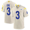 Seanshop LA.Rams #3 Kam Curl Player Bone Home Game Stitched Jerseys