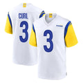 Seanshop LA.Rams #3 Kam Curl Player White Home Game Stitched Jerseys