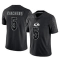 Seanshop LA.Rams #5 Kamren Kinchens Player Black Limited Reflective Home Game Stitched Jerseys