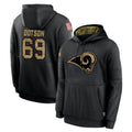 Seanshop LA.Rams #69 Kevin Dotson Player Black Salute to Service Hoodies Limited Game Stitched Jerseys