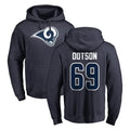Seanshop LA.Rams #69 Kevin Dotson Player Navy Pullover Hoodie Limited Game Stitched Jerseys