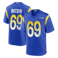 Seanshop LA.Rams #69 Kevin Dotson Player Royal Home Game Stitched Jerseys