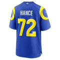 LA.Rams #72 Blake Hance Royal Team Game Jersey