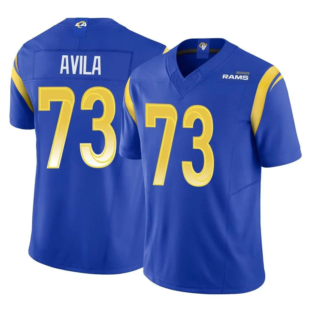 Seanshop LA.Rams #73 Steve Avila Player Royal Limited Vapor F.U.S.E. Home Game Stitched Jerseys