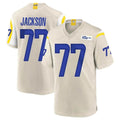 Seanshop LA.Rams #77 Alaric Jackson Player Bone Home Game Stitched Jerseys