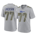 Seanshop LA.Rams #77 Alaric Jackson Player Gray Atmosphere Fashion Home Game Stitched Jerseys