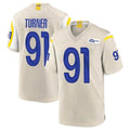 Seanshop LA.Rams #91 Kobie Turner Player Bone Home Game Stitched Jerseys