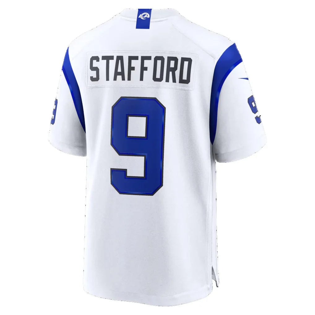 LA.Rams #9 Matthew Stafford Fearsome White  Game Stitched Jerseys