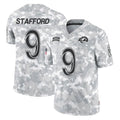 Seanshop LA.Rams #9 Matthew Stafford Player Arctic Camo Salute To Service Limited Game Stitched Jerseys