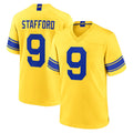 Seanshop LA.Rams #9 Matthew Stafford Player Gold Classic Sol Home Game Stitched Jerseys