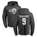 Seanshop LA.Rams #9 Matthew Stafford Player Gray Pullover Hoodie Limited Game Stitched Jerseys