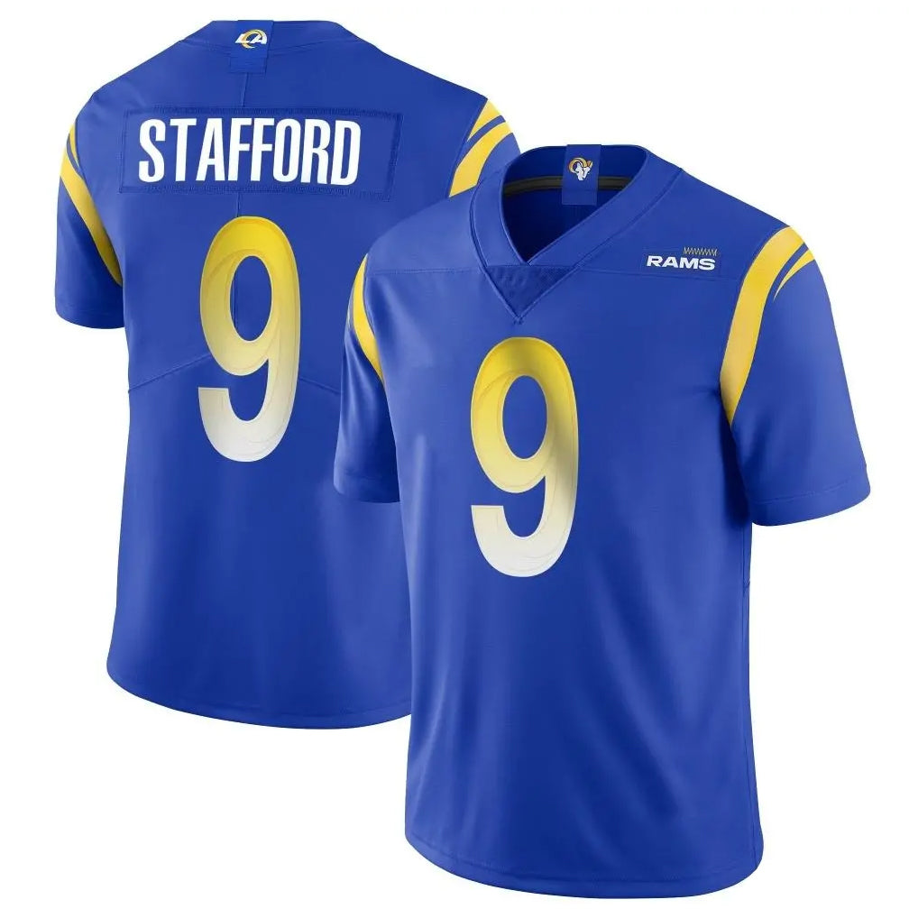 Seanshop LA.Rams #9 Matthew Stafford Player Royal Limited Vapor Untouchable Home Game Stitched Jerseys