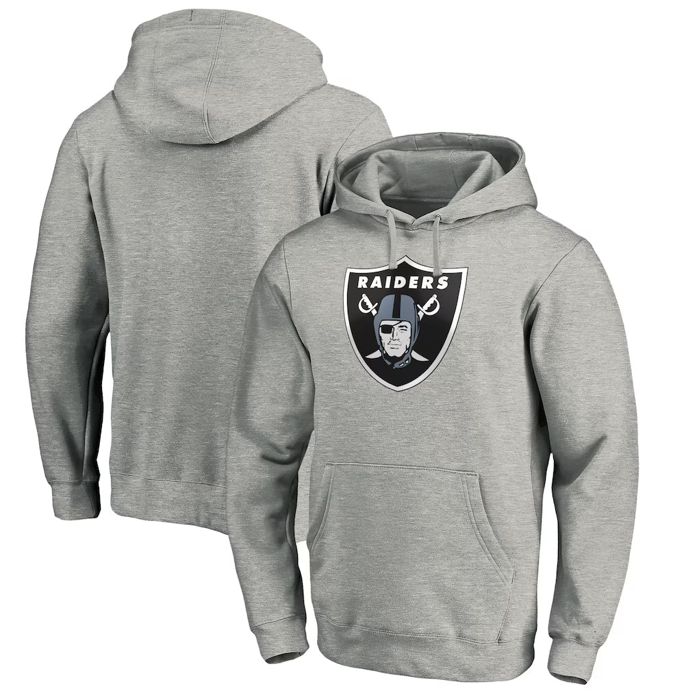 Seanshop LV.Raiders Gray LOGO Pullover Hoodies Home Game Blank Player Stitched Jerseys