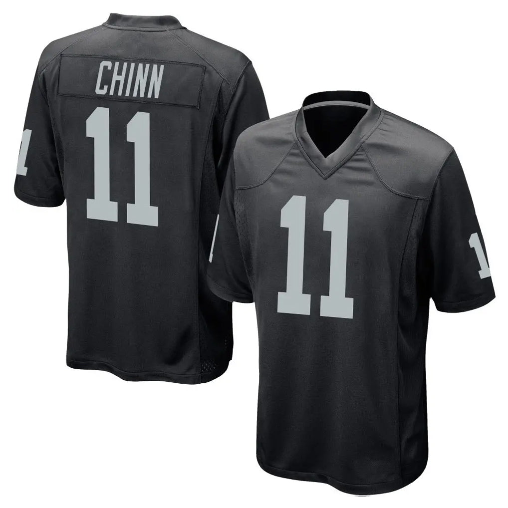 Seanshop LV.Raiders #11 Jeremy Chinn Player Black Home Game Stitched Jerseys