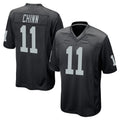 Seanshop LV.Raiders #11 Jeremy Chinn Player Black Home Game Stitched Jerseys