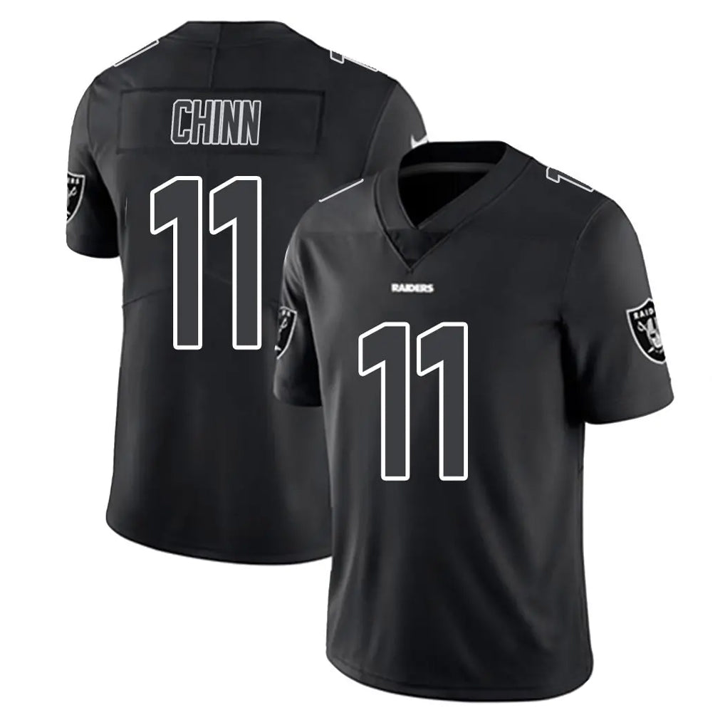 Seanshop LV.Raiders #11 Jeremy Chinn Player Black Limited Black Impact Home Game Stitched Jerseys