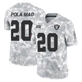 Seanshop LV.Raiders #20 Isaiah Pola-Mao Player Arctic Camo Salute To Service Limited Game Stitched Jerseys