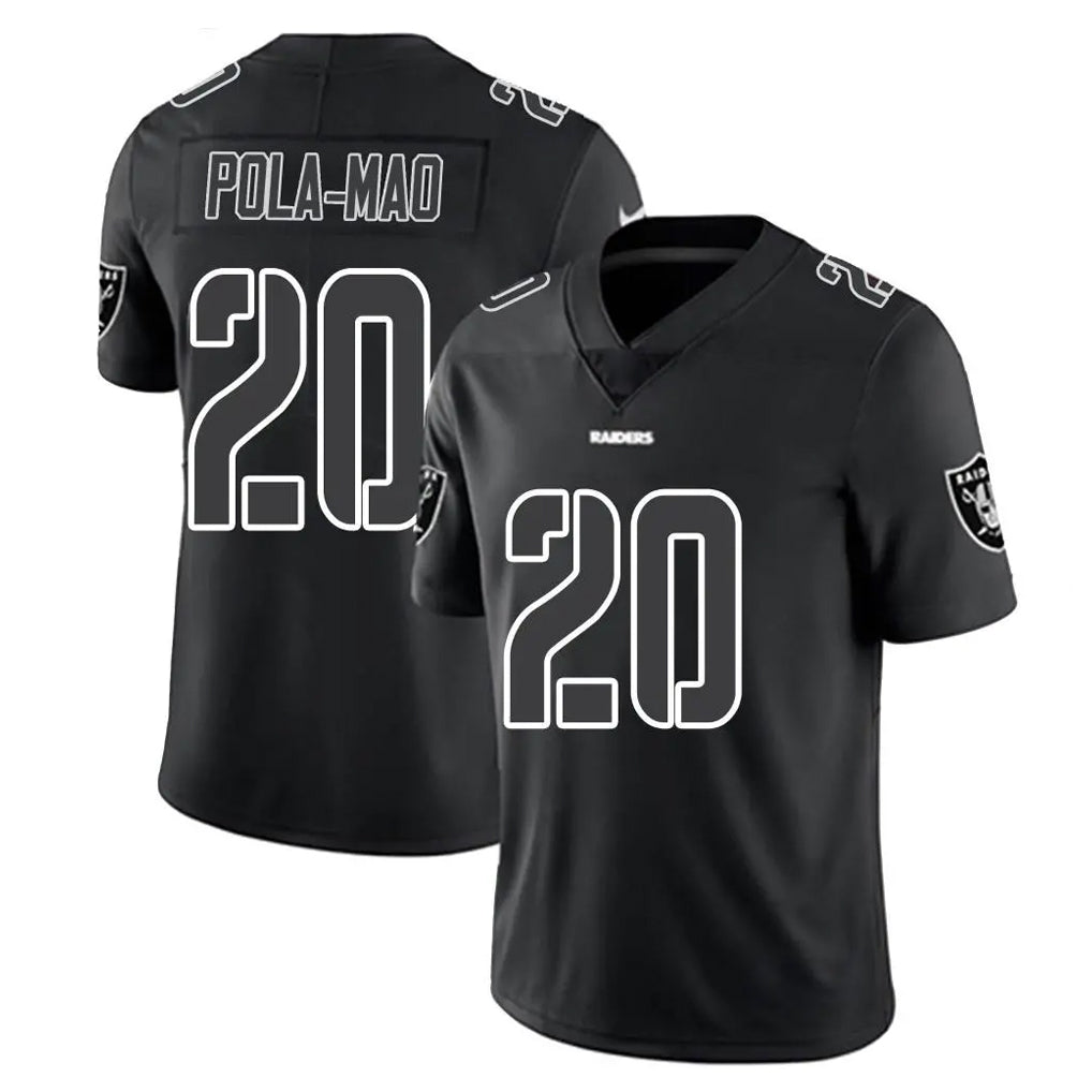 Seanshop LV.Raiders #20 Isaiah Pola-Mao Player Black Limited Black Impact Home Game Stitched Jerseys